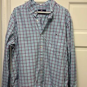 Checkered Vineyard Vines dress shirt